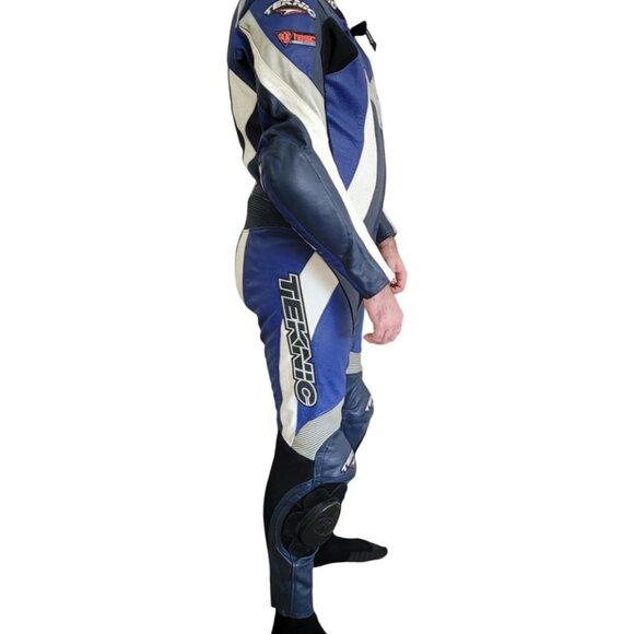 Teknic Chicane Leather One Piece Motorcycle Track Racing Suit Purple Size 44 - Picture 4 of 11